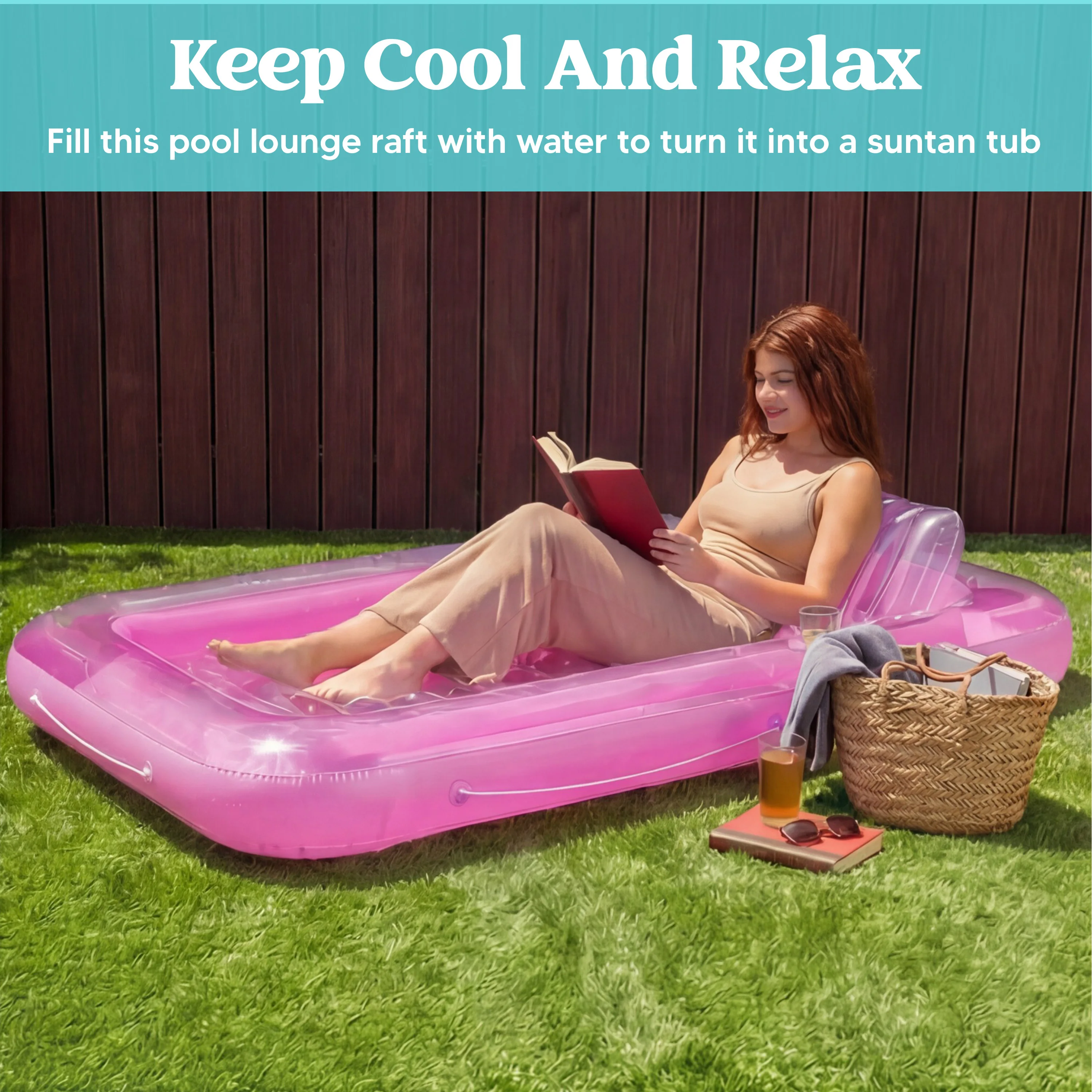 Inflatable Tanning Pool Lounger Float 70