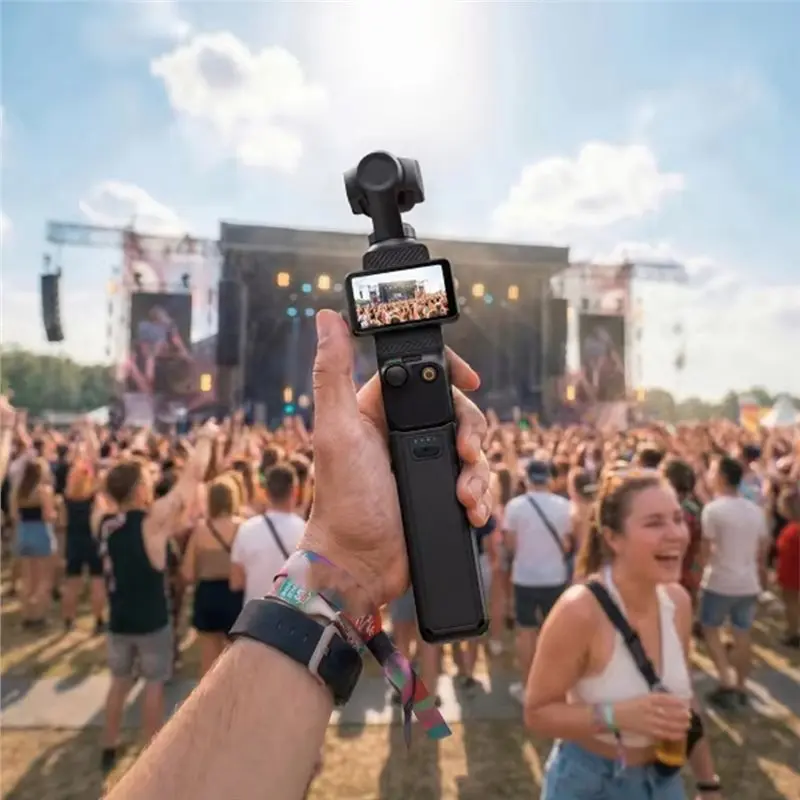 AT82-For Pocket 3 Camera Hand Grip Holder For Pocket 4/3 5000Mha Battery Handle Tripod 5000Mha Powerbank