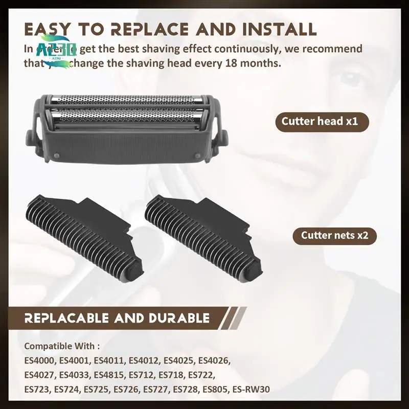 

A23Q-Shaver Replacement Foil Screen +Blade Head For Panasonic ES4820 ES4823 ES4826 ES4853 ES4501ES4035 ES-RW30 ES9859 Razor