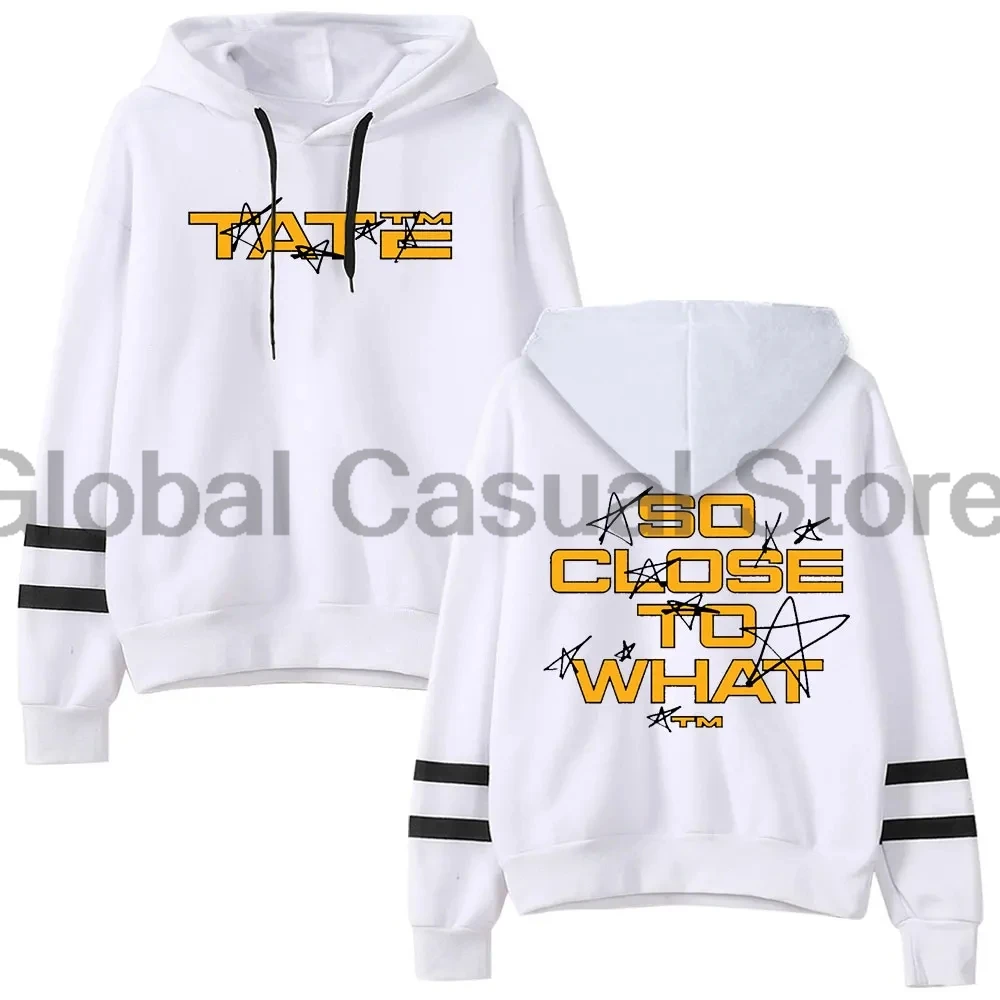 Tate McRae So Close To What Merch Stars Hoodie Pocketless Parallel Bars Sleeve Streetwear Men Women Hooded Sweatshirt