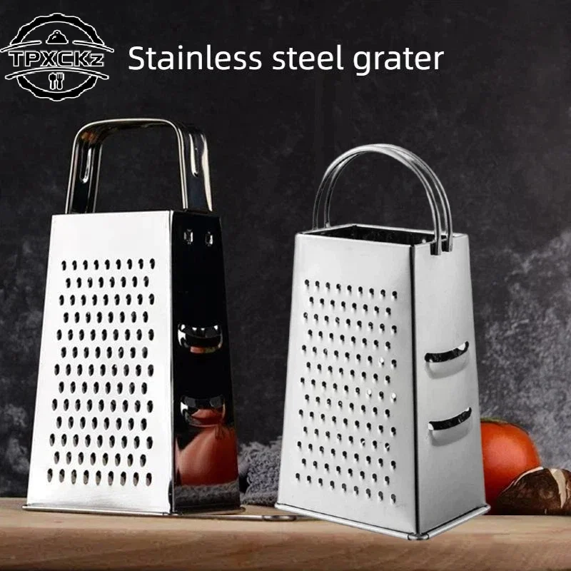 Stainless Steel Grater Multi-functional Thickened Stainless Steel Vegetable Slicer Four-sided Potato Slicer With Hand Guard