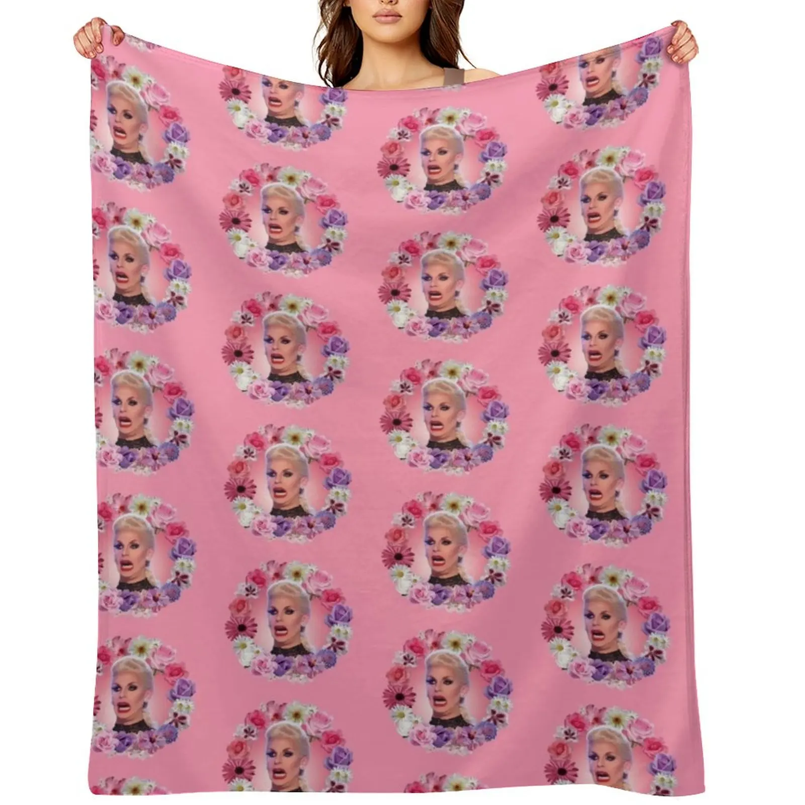 

Shocked Katya Zamolodchikova - Rupaul's Drag Race Throw Blanket for sofa bed plaid Thin Beach Blankets