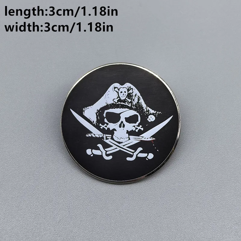 Pirate Captain Cartoon Enamel Brooch Pin Ghost Sailor Collar Lapel Pins Badges Women Men Brooches Fashion Jewelry Accessories