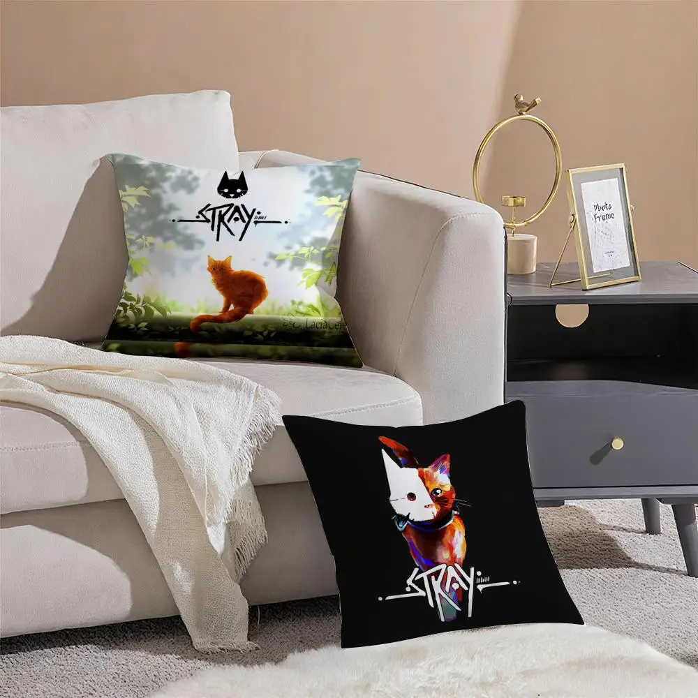 Game S-Stray Cushion Cover Linen Pillowcase Cover Soft Decor for Sofa Home Room