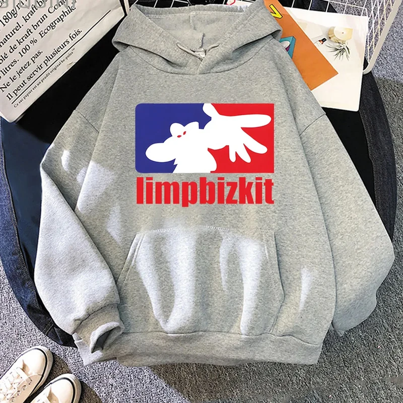 Limp Bizkit 여성용 그래픽 프린팅 후디, 가을 라운드넥 긴팔 스트리트웨어 풀오버 상의, 남녀공용 하라주쿠 맨투맨