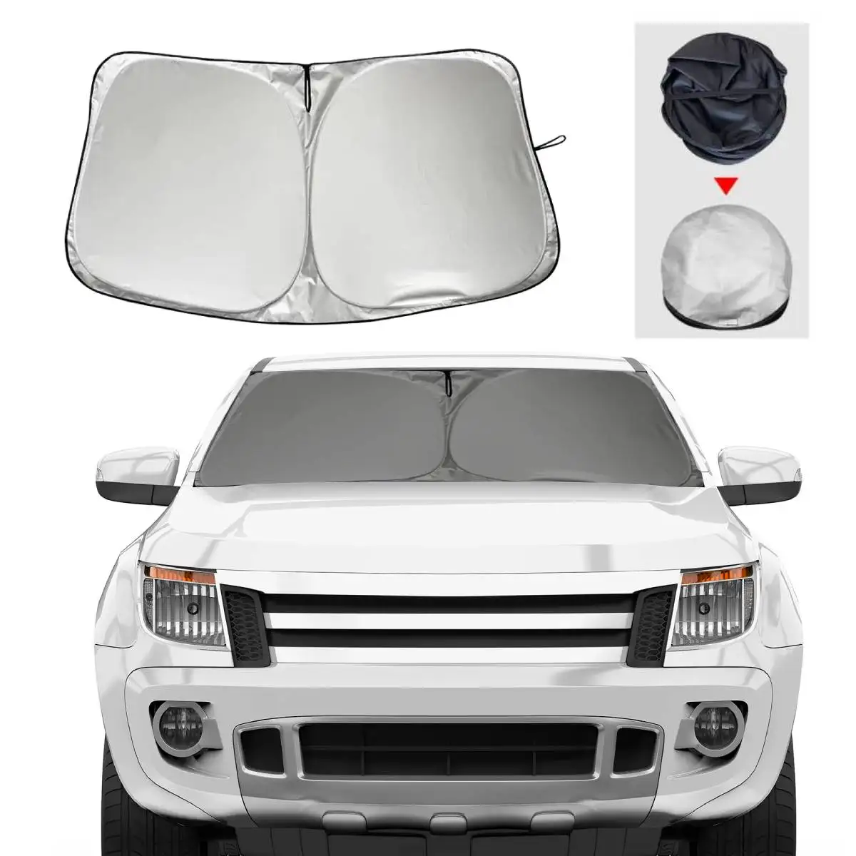 

Для Ford F250 17-21 солнцезащитный козырек на лобовое стекло, складной солнцезащитный козырек на переднее окно, блоки, УФ-защита лобового стекла