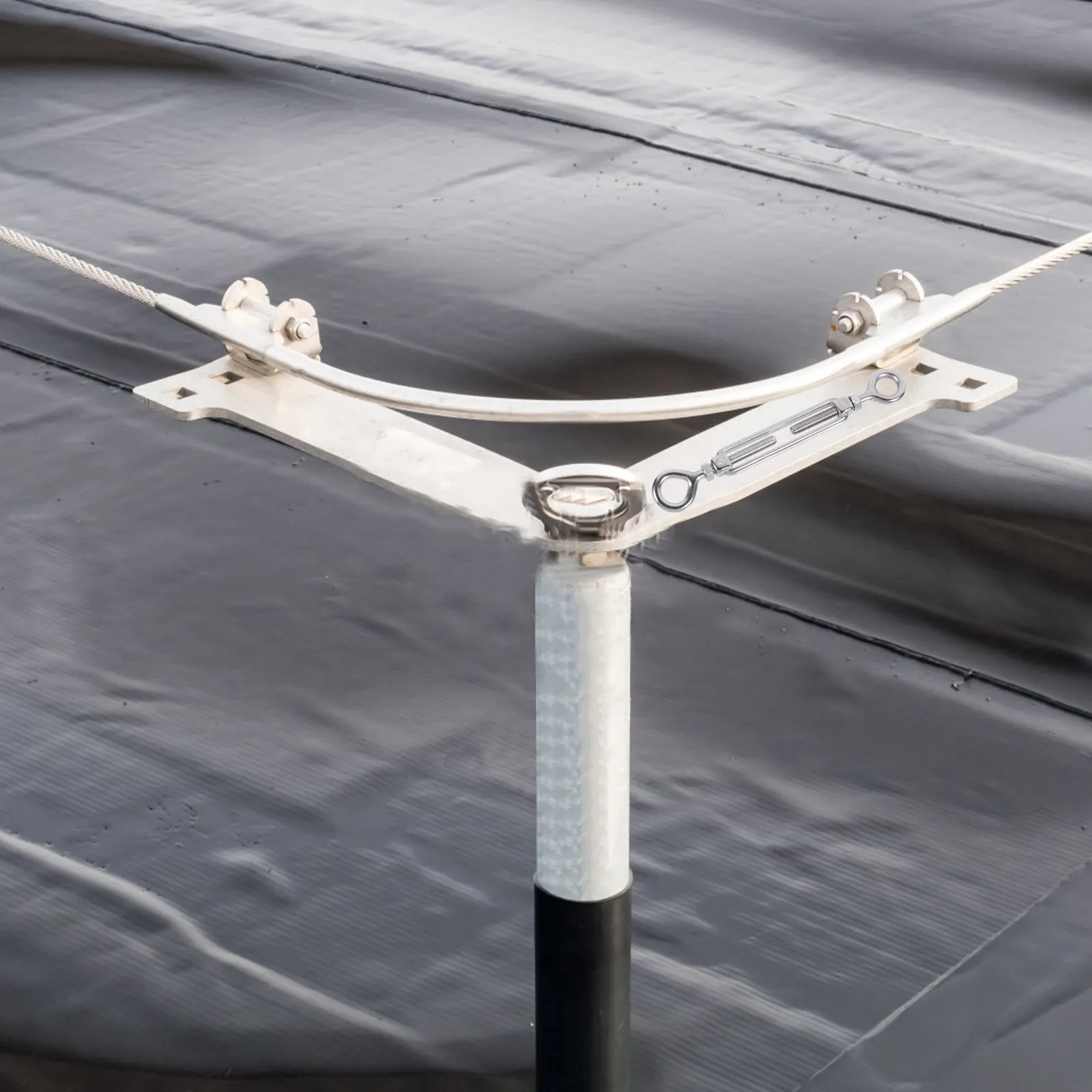 Adjustable Eye and Eye Turnbuckle Stainless Steel 13Cm Min Length Corrosion Resistant Glossy Rope Tensioner Wire Tensioner