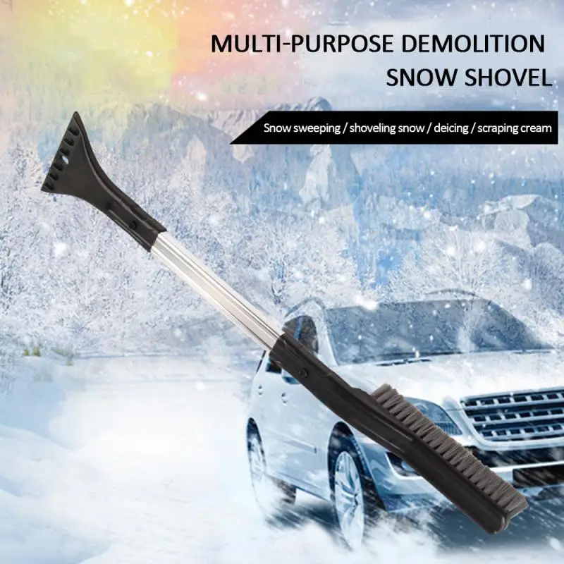 

Multifunctional Car Snow Shovel Removable 2 In1 Snow Remover Ice Scraper Cleaning Brush Windshield Deicing Car Accessories