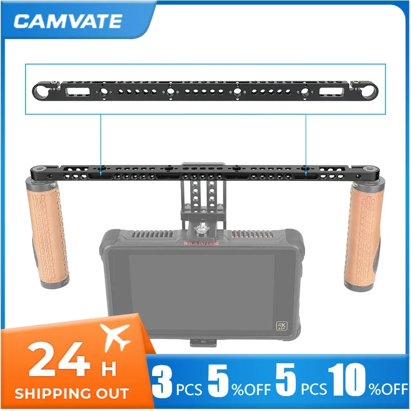 CAMVATE Cross Cheese Bar with Double-ended 15mm Rod Adapter & 1/4