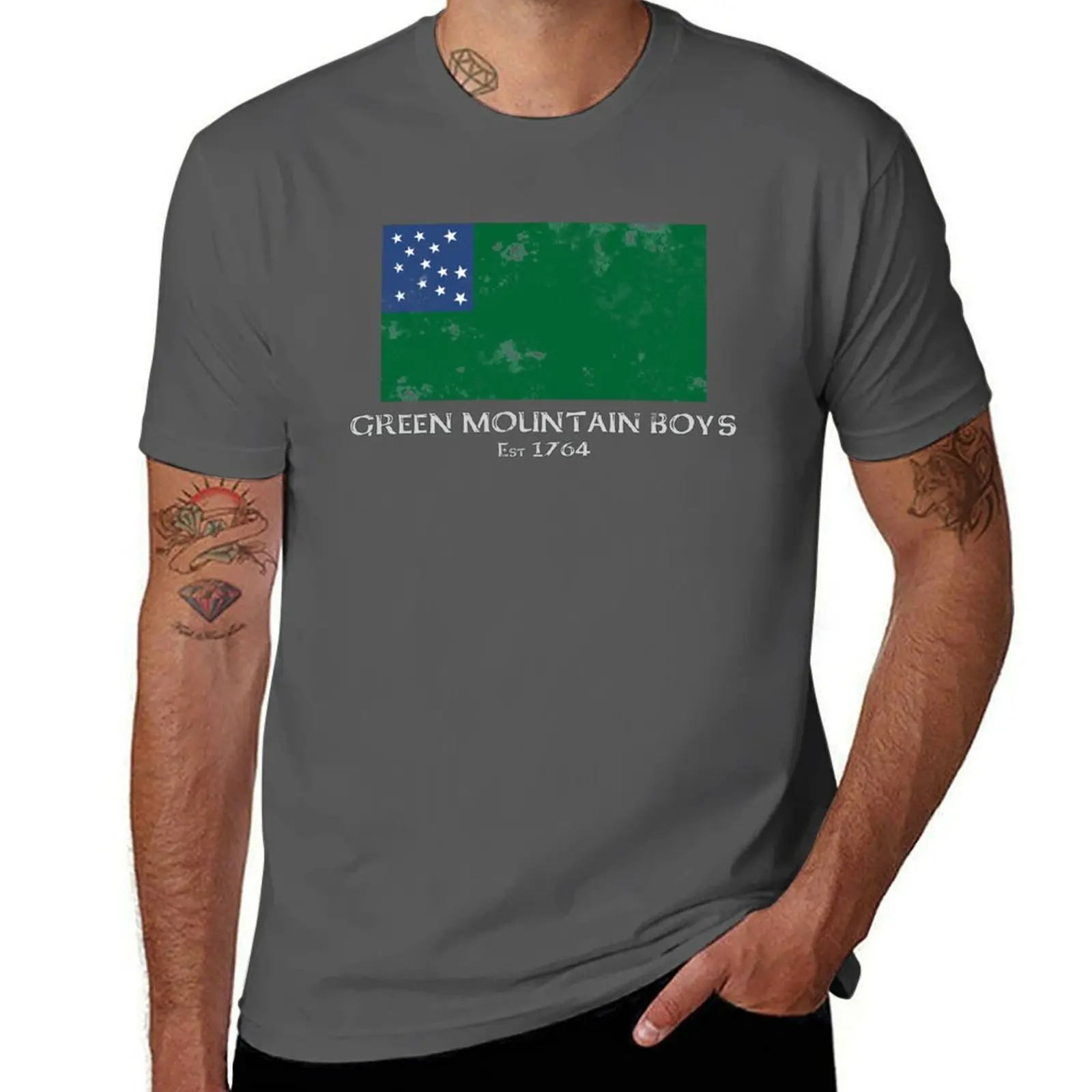 

Green Mountain Boys T-Shirt cotton t shirt man man t shirts for men T-Shirt