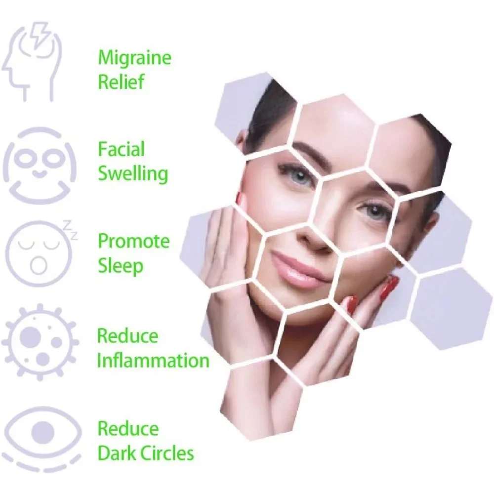 Gezichtsijsgelpakket met omslag Herbruikbaar warm koud kompres voor huidverzorging Wallen ogen Gezwollen gezicht Koud gezichtsmasker Gelpakket