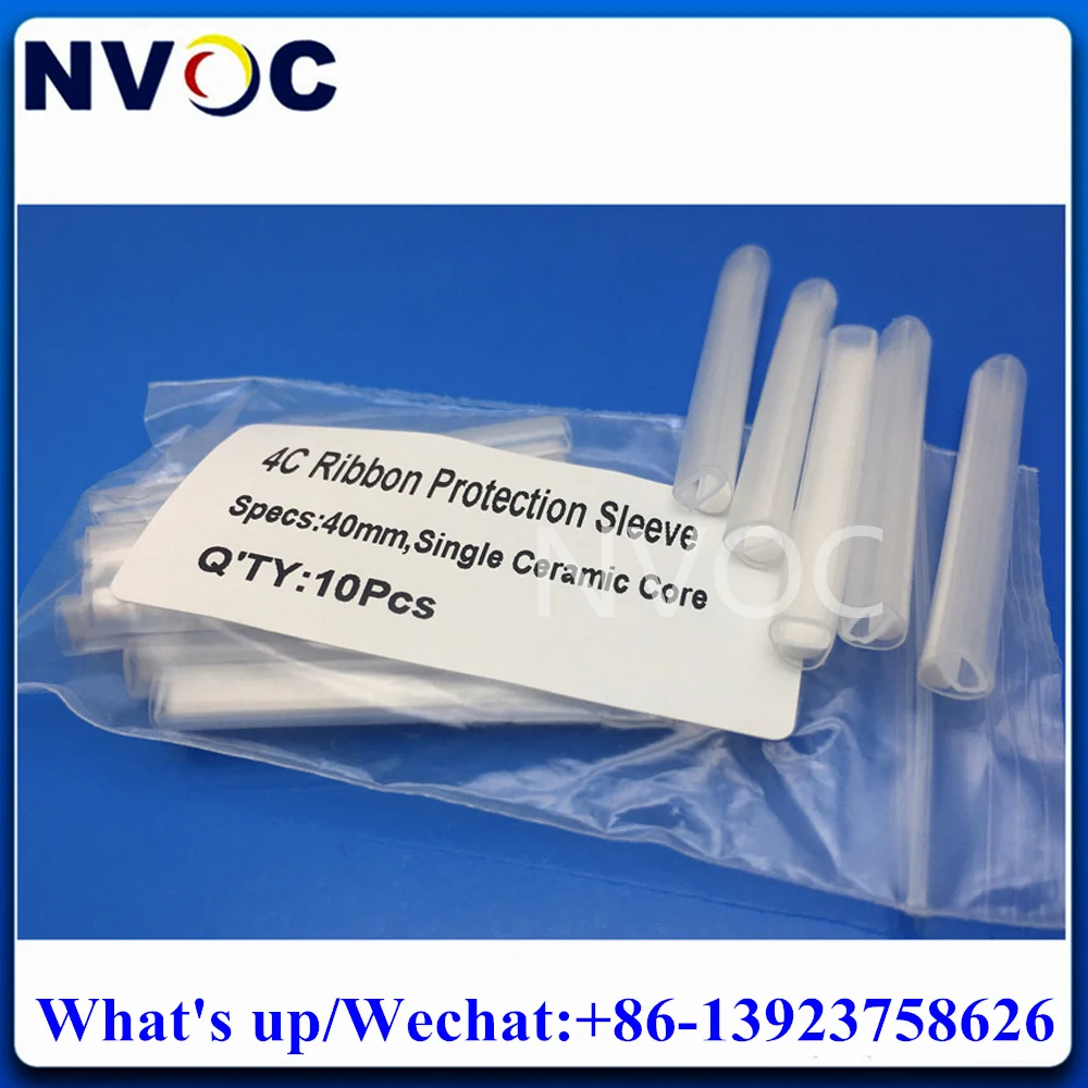 100Pcs 4/6/8/12Fiber Ribbon 40mm 60mm Single Ceramic 4/6/8/12Cores Fiber Heat Shrinkable Tube Fusion Splice Protection Sleeve