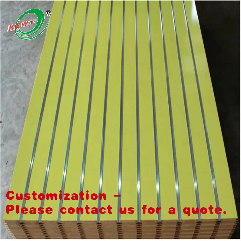 Customize.KEWAY Custom Retail Display Slatwall Panels 4*8ft 15mm 18mm MDF Boards with Slots Display Racks