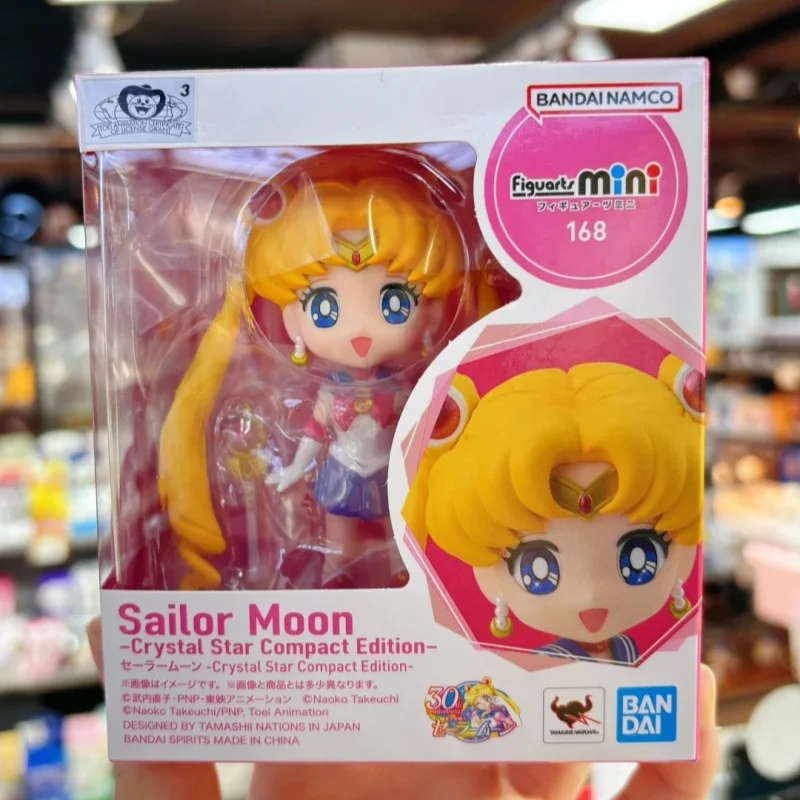 

Original Bandai Figuarts Mini Black Lady Sailor Moon Crystal Star Compact Edition Anime Figure Pvc Q Version Cute Model Toys