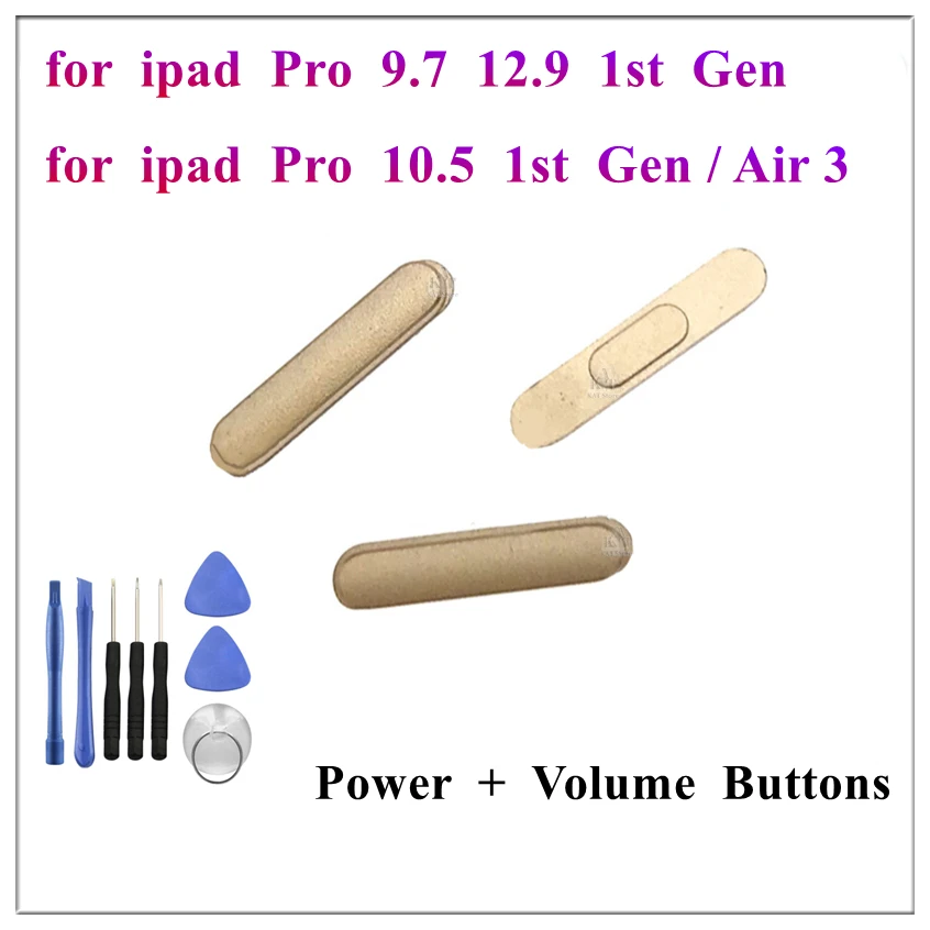 

1 шт. для IPad Pro 9,7 10,5 12,9 дюйма 1-го 2-го поколения Air 3 2019, корпус, громкость, включение, выключение, боковые кнопки, запасные части