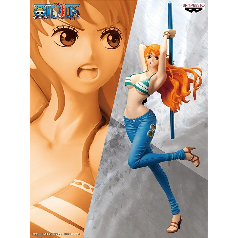 Bandai Original One Piece Anime Figure LADY FIGHT Nami Combat Form Action Figure Toys for Kids Gift Collectible Model Ornaments