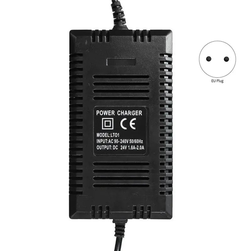 ABGI Smart 24V for Lead Acid for AGM Gel Battery, Electric Scooter Adapter 1.6A-2.0A 3 Pins XLR EU Plug
