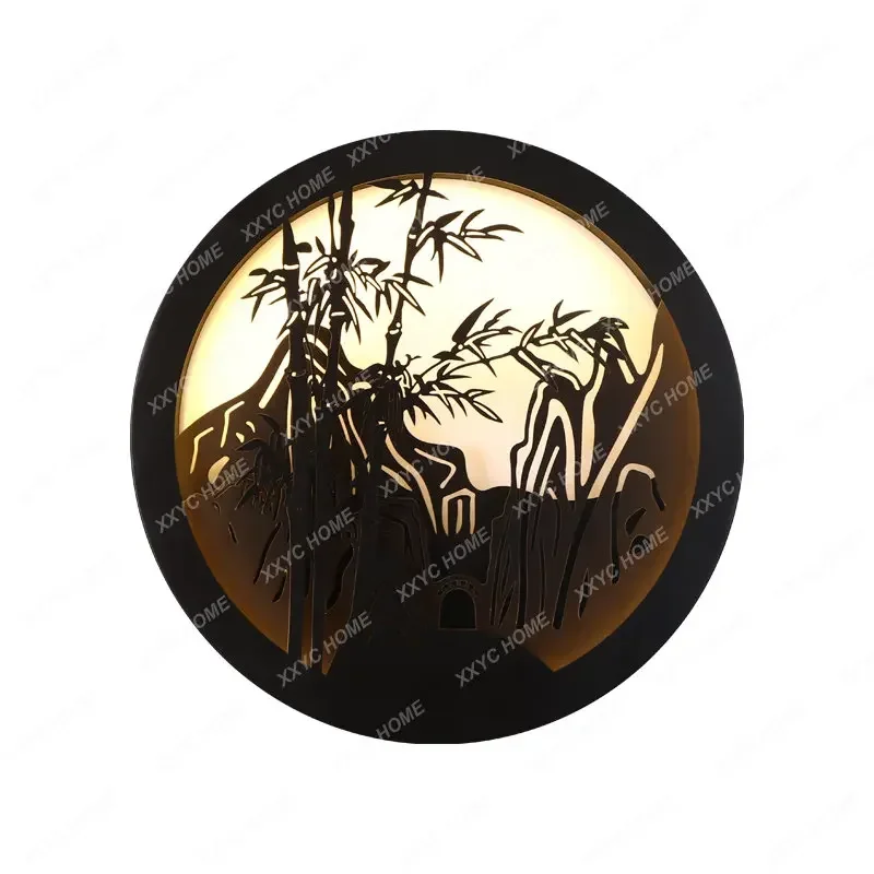 

Chinese-Style Zen Landscape Outdoor Wall Lamp Waterproof Garden Lamp Stair Aisle Balcony Door Lamp