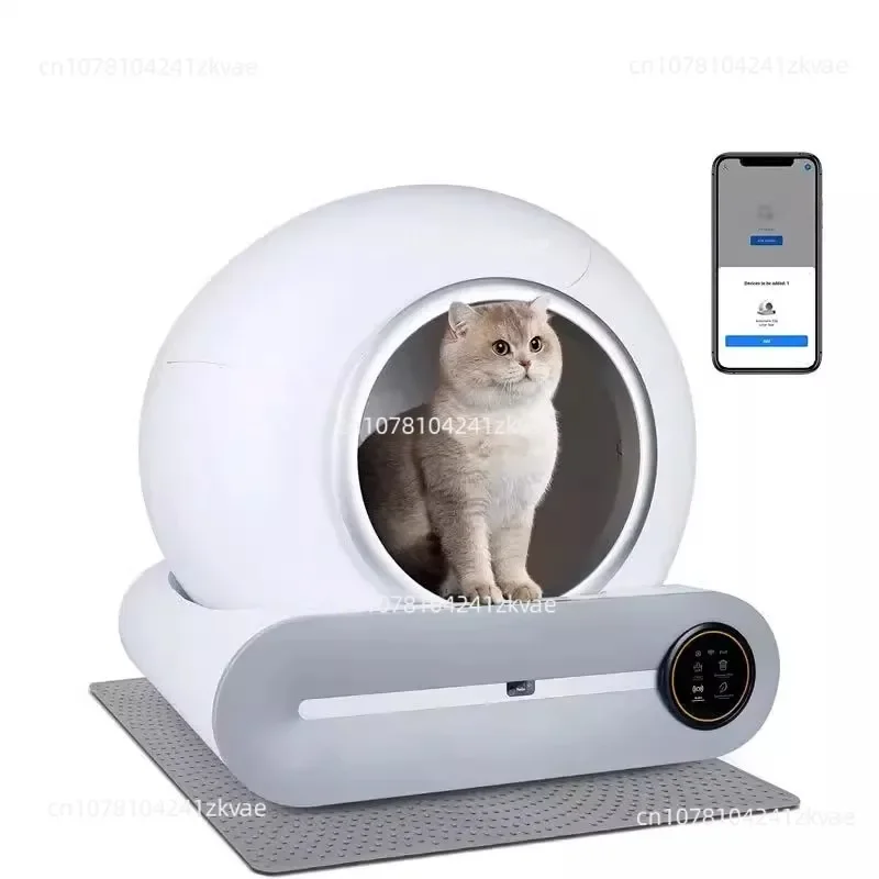 

Automatic Smart Cat Litter Box, Self Cleaning, App Control, Pet Toilet, Litter Tray, Ionic Deodorizer, Arenero Gato, 65L