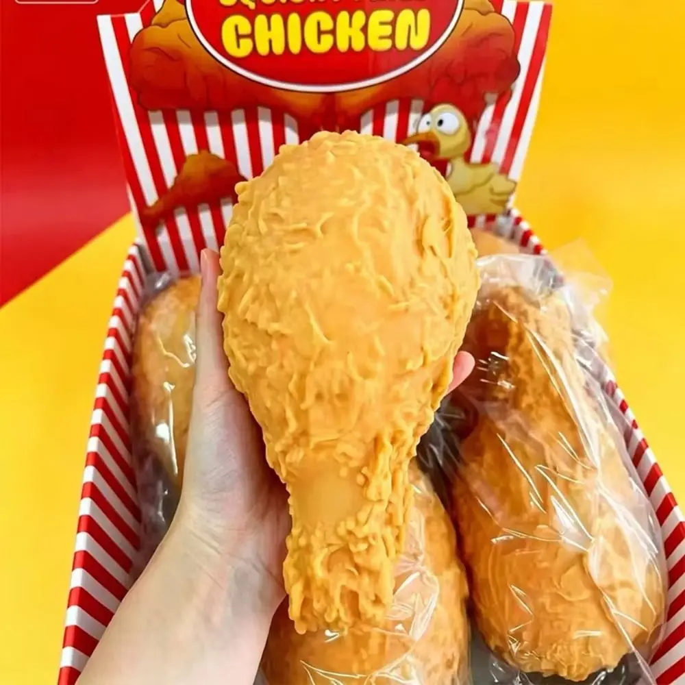 Simulation Fried Chicken Squishy Slow Rising Realistic Food Squeeze Toy Desktop Decoration Extra Large Sensory Fidget Ball