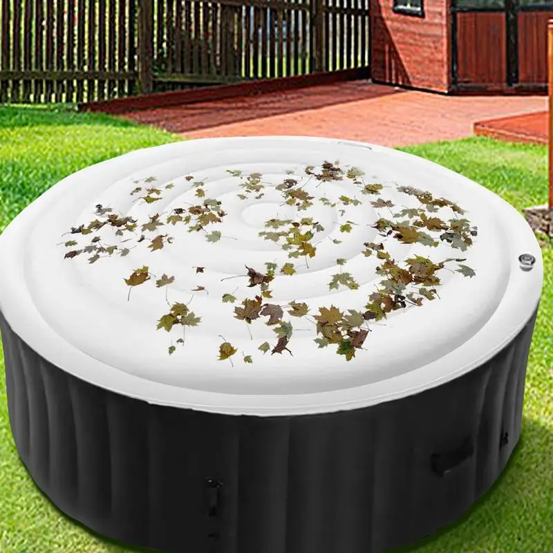 145 cm Diameter jacuzzi Inflatable Cover Energy Saving Round Hot Tub Lid Outdoor Spa Pool Windproof Rain Overflow Thermal Cover