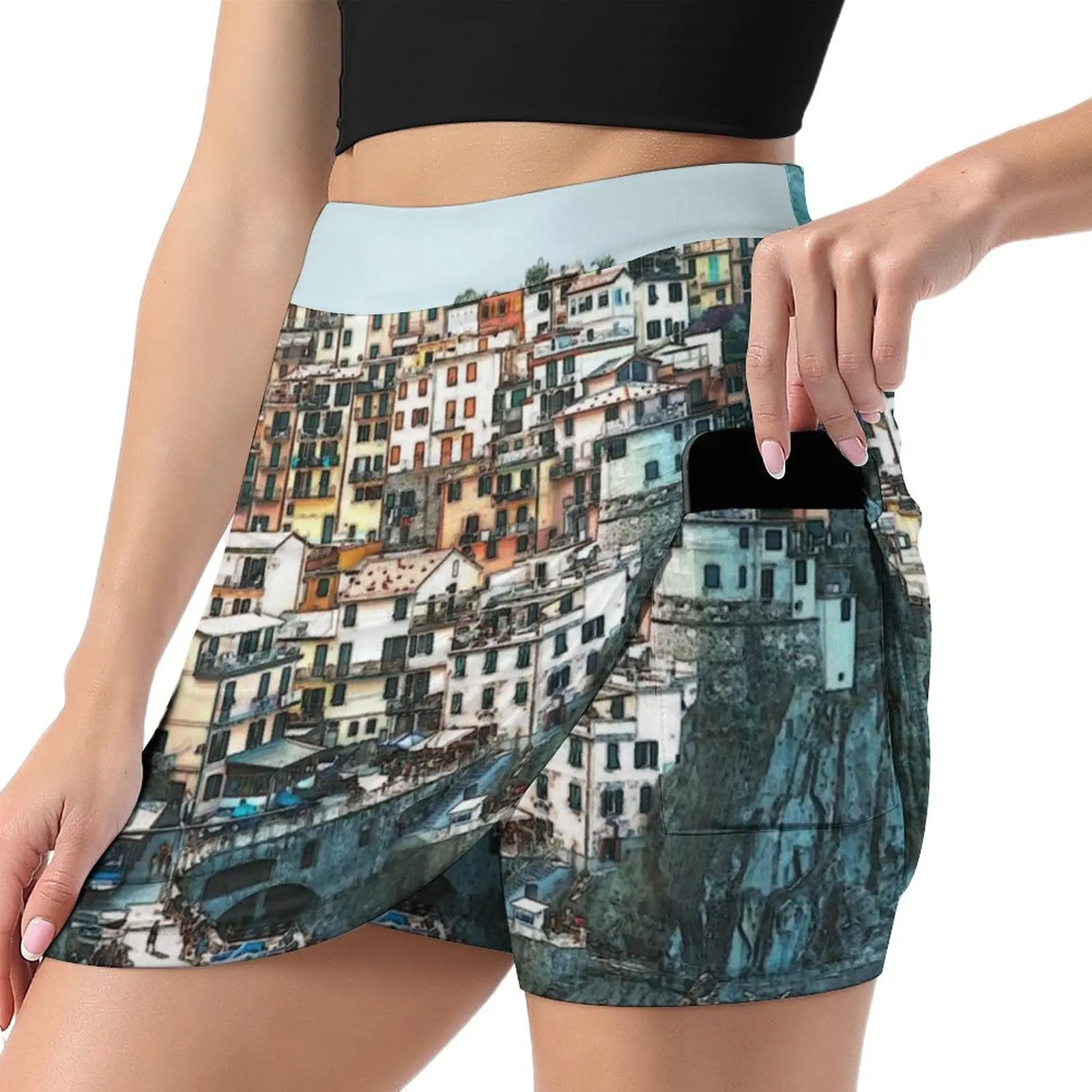 Cinque Terre Travel - Manarola Italy Mini Skirt mini skirts women's clothing korea stylish