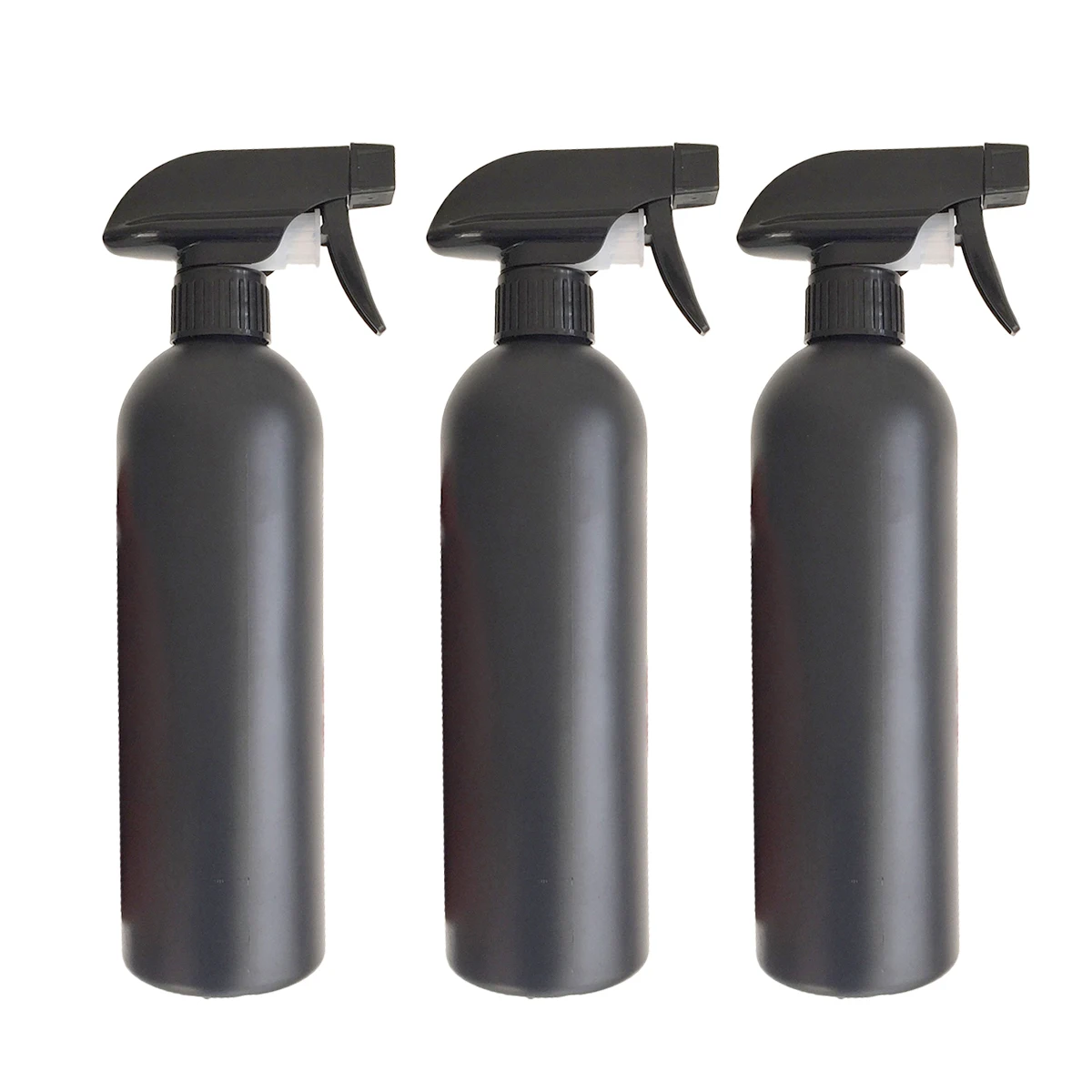 3Pcs 500ml Large Capacity Hdpe Spray Bottles Reusable Refillable Plastic Containers For Outdoor Travel Car Care Salon Use Black