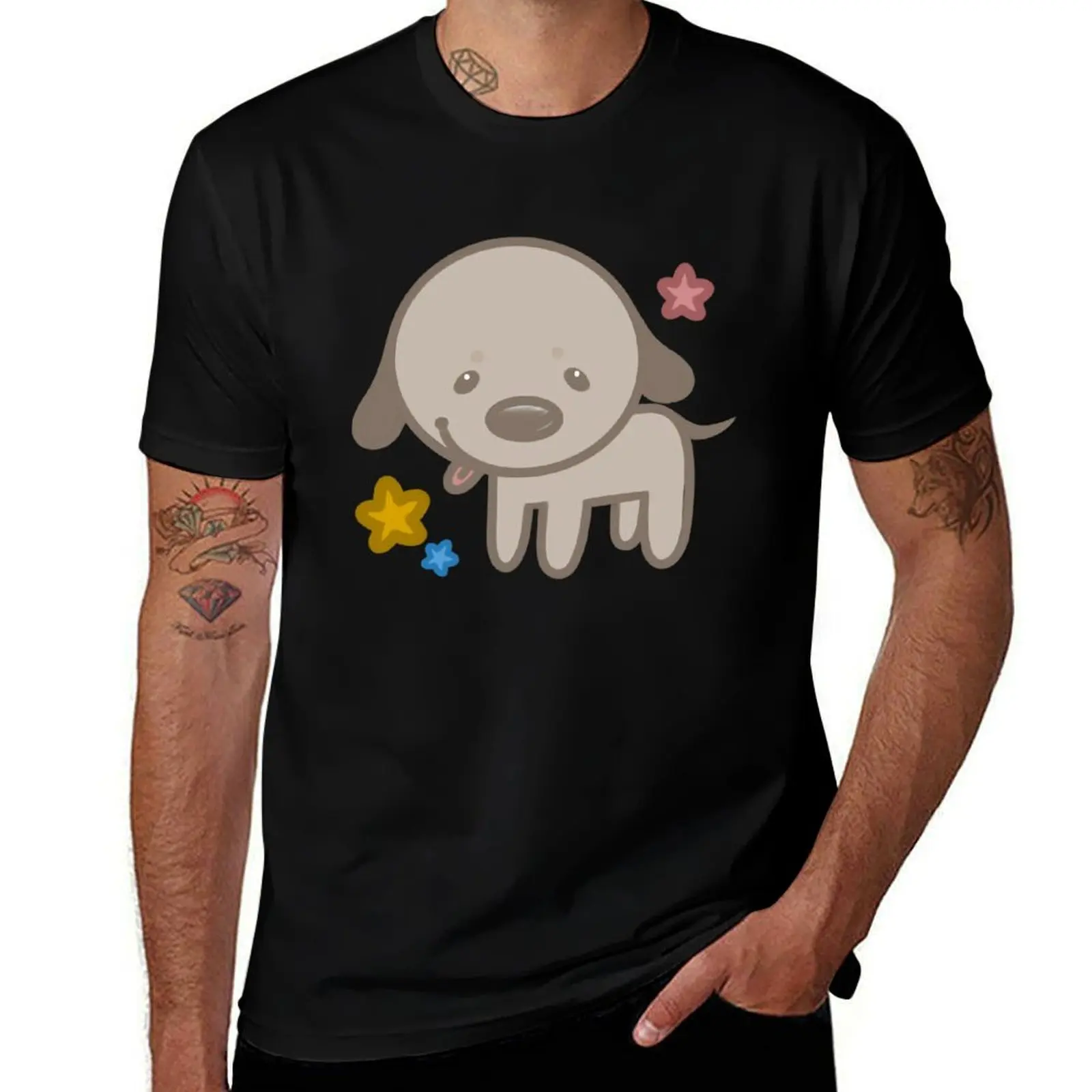 

star candy puppy T-Shirt cotton graphic tees anime clothes anime t shirts plus sizes Men's t-shirt
