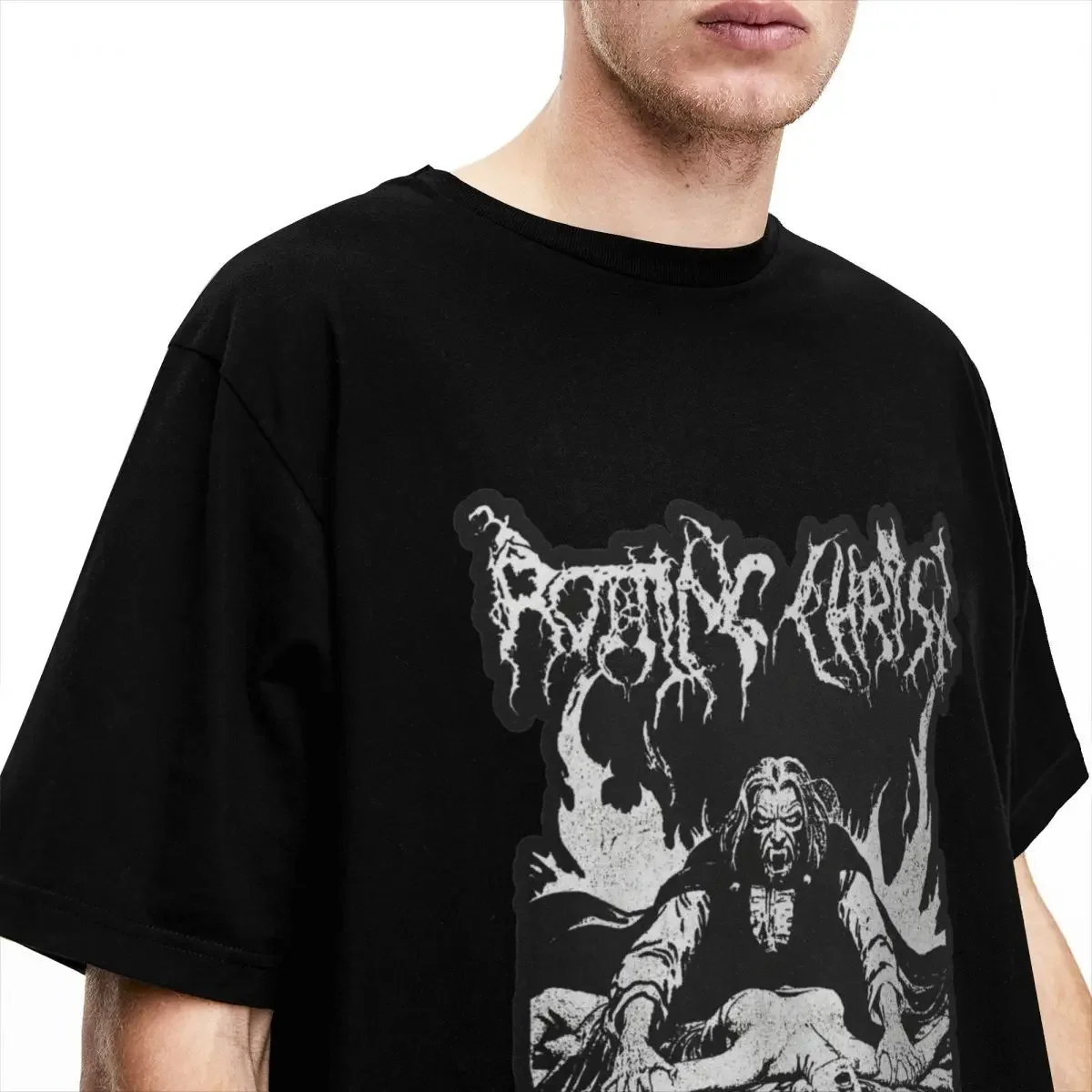 Rotting Christ Black Band T Shirts Accessories Men Women's Pure Cotton Vintage Crew Neck Tees Short Sleeve Tops Gift Idea