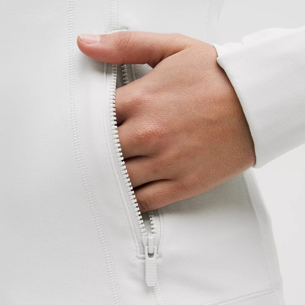 سترة نسائية للتدريب بسحاب بقصة ضيقة - سترة جري للياقة البدنية بأكمام طويلة للركض والرياضة