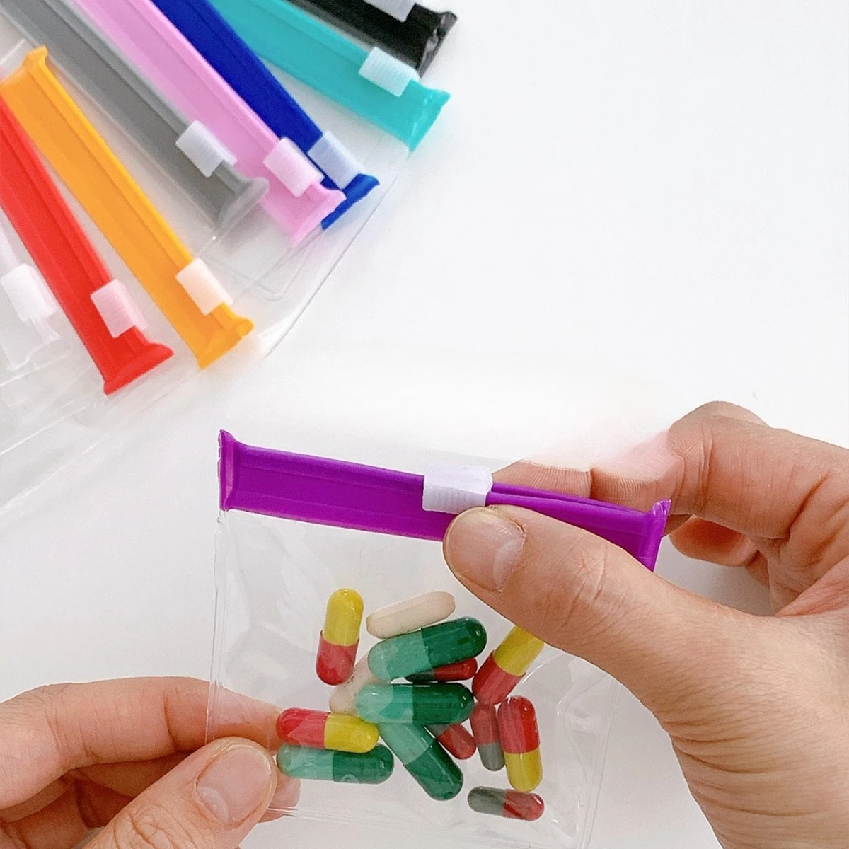 

5pc Pill Pouch Bags Zippered Reusable Pill Pouch for Medicine Bags Portable Travel Medicine Packets with Slide Lock Drug Baggies