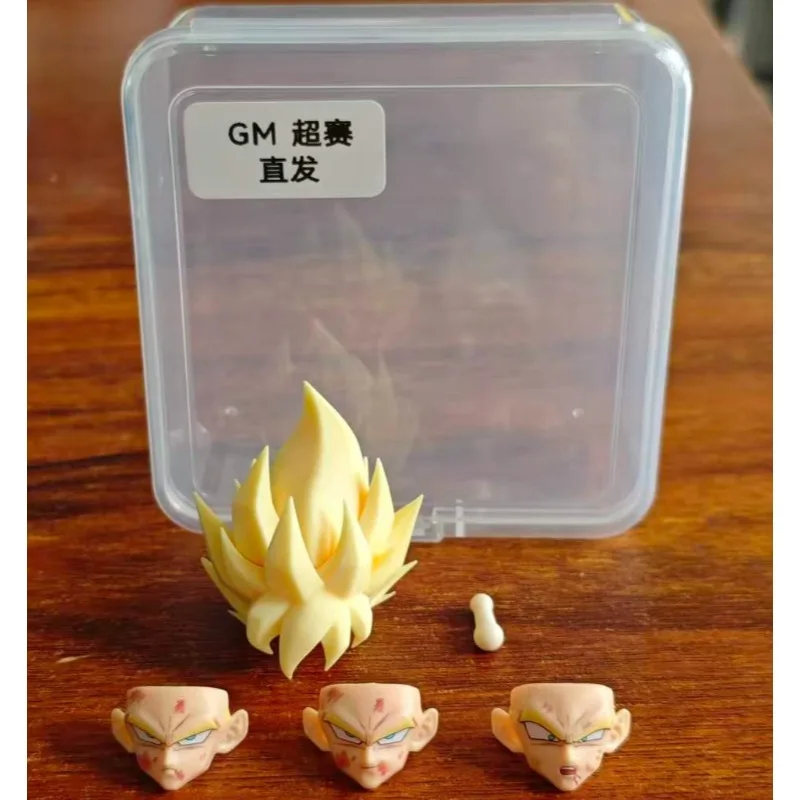 【24-hour Shipping】Dragon Ball Z SHF GM Studio (Straight Hair / Flowing Hair) Super Saiyan Goku Head Sculpt Accessory Pack Toy view 5
