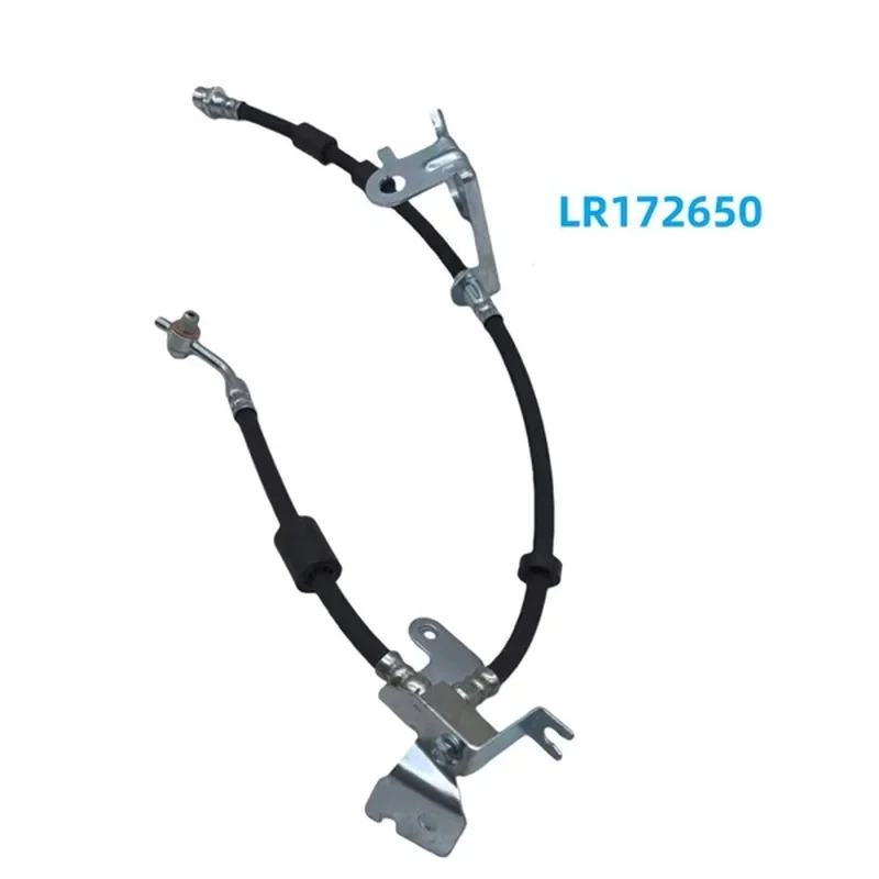 1 Pair Car Front Left Brake Hose Assembly LR172650 Black Plastic Metal Hydraulic Line Pipe Replacement Auto Repair Parts
