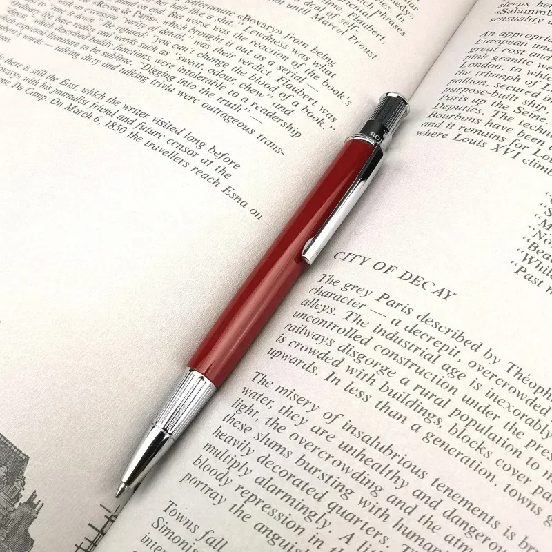 New Pattern Montefiore RLX Red Metal Ball Pen High Quality 0.7mm Black Refill Swiss High-end Oil-based RollerBall Pen Stationery