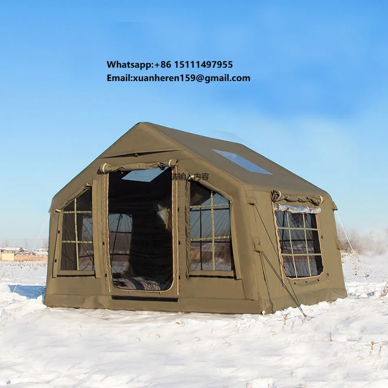 

Lightweight Portable Four-season Inflatable Camping Tent for Family Hiking Trips Waterproof Oxford Quick Automatic Opening