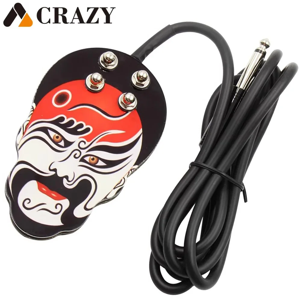 2 Colors Stainless Steel Tattoo Foot Switch Tattoo Pedal with Cord Clip For Tattoo Machine Power Supply