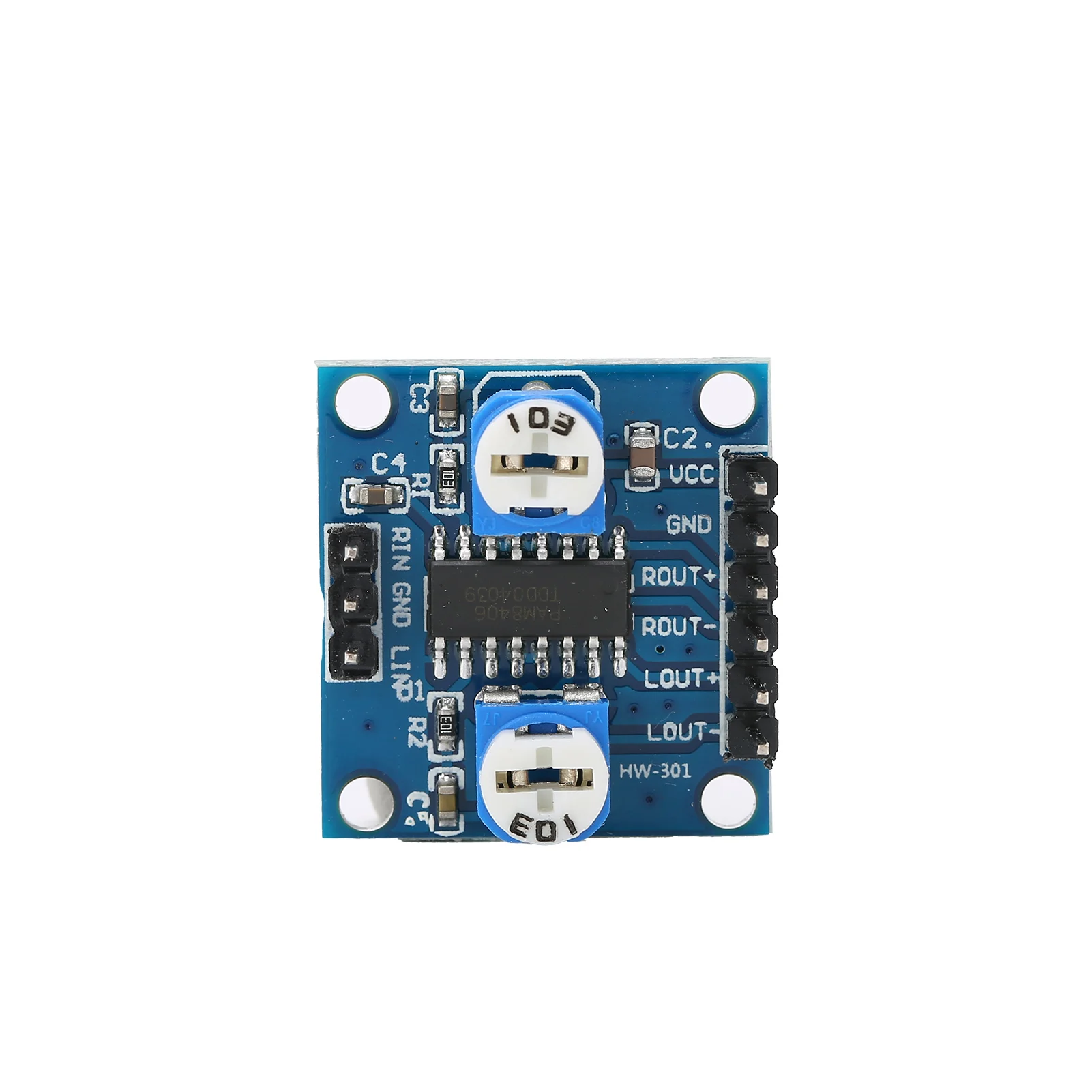 AMP Board Module PAM8406 Power Amplifier Board High Performance 5Wx2 Low Power Consumption with Volume Potentiometer for Audio