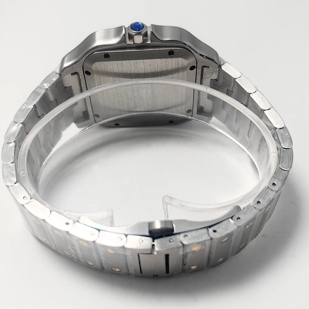 38mm Watch Case Men\'s Watches Stainless Steel Watchband Case Sapphire Glass Fit 2813 8215 NH34 NH35 Movement