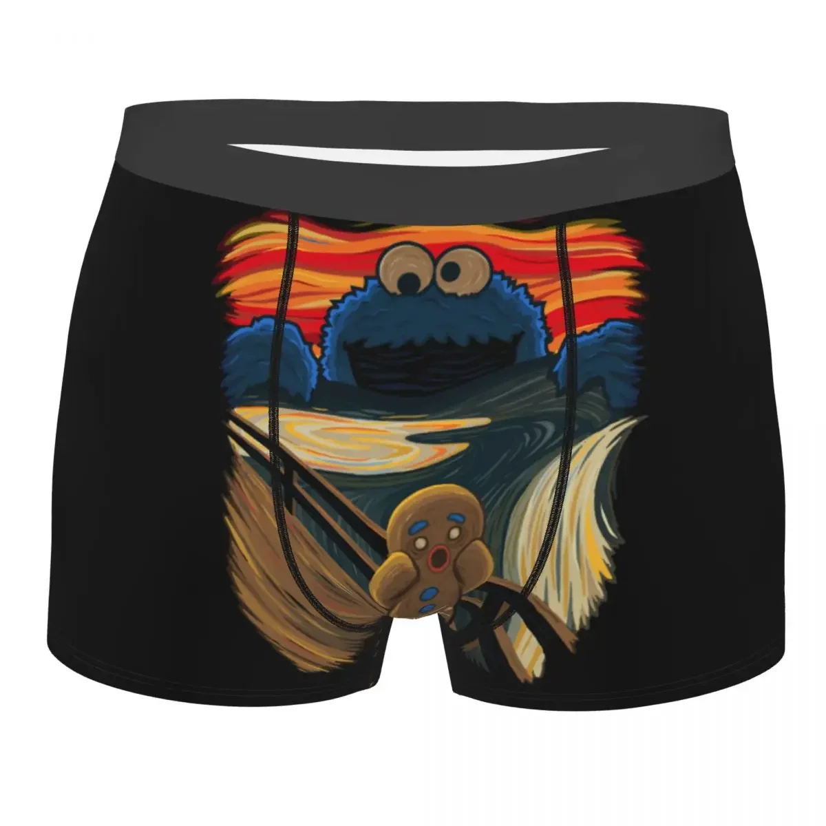 Custom Novelty The Cookie Muncher Boxers Shorts Panties Men's Underpants Comfortable Sesame Street Briefs Underwear