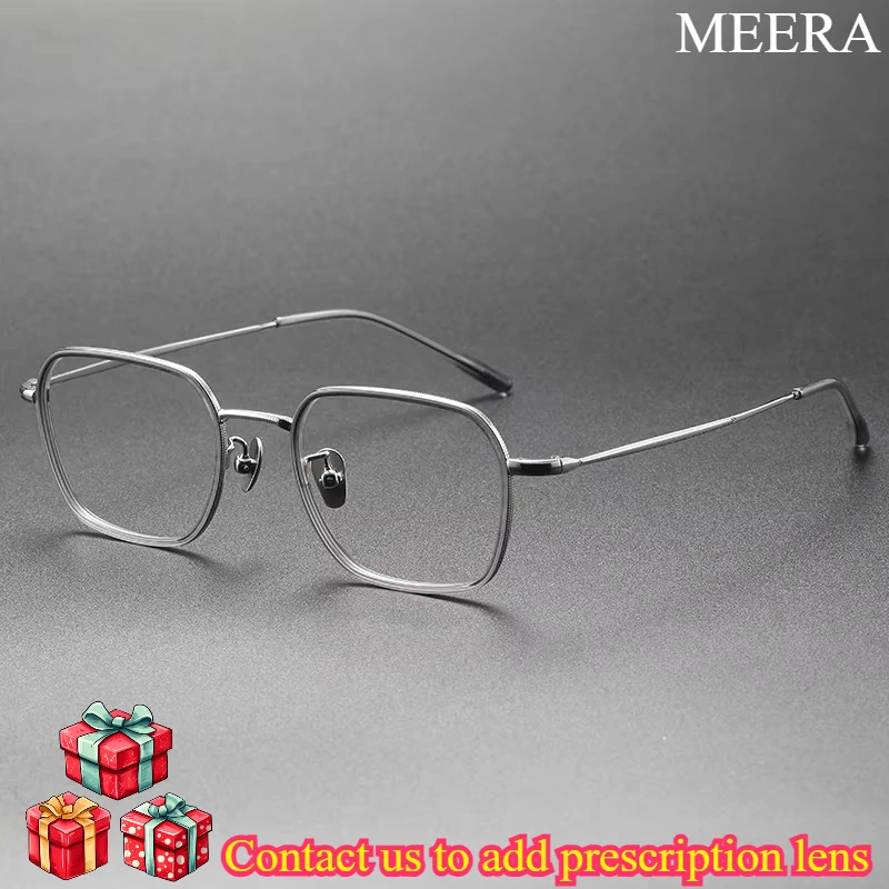 

8508 Fashion Comfort Square Glasses Retro Pure Titanium Eyewear Optical prescription Eyeglasses frames For men women