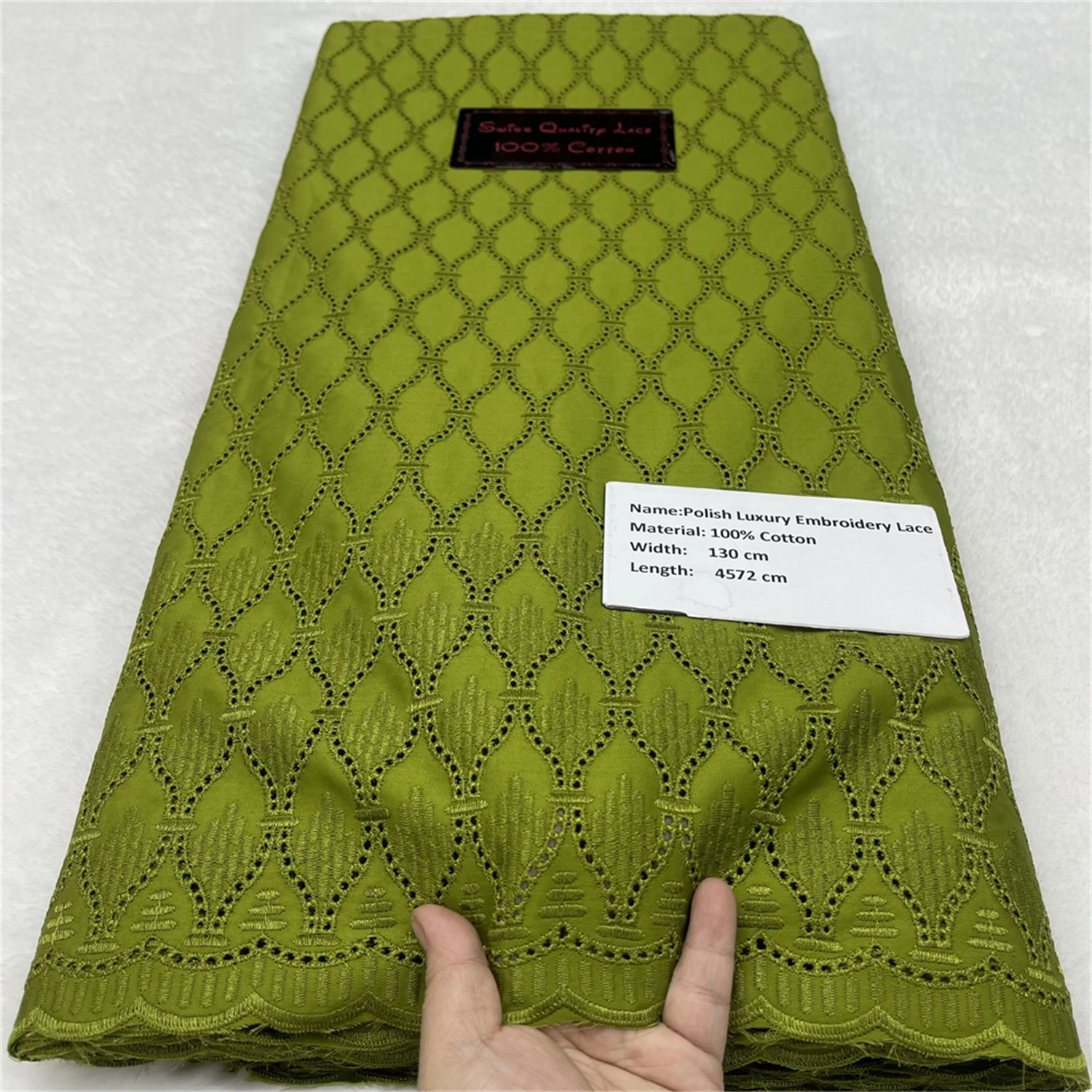 

2026 African Nigerian Tulle Lace Fabric For Dress Sewing High Quality Damask 100% Cotton Pure Embroidery Wedding Party 5Yards 78