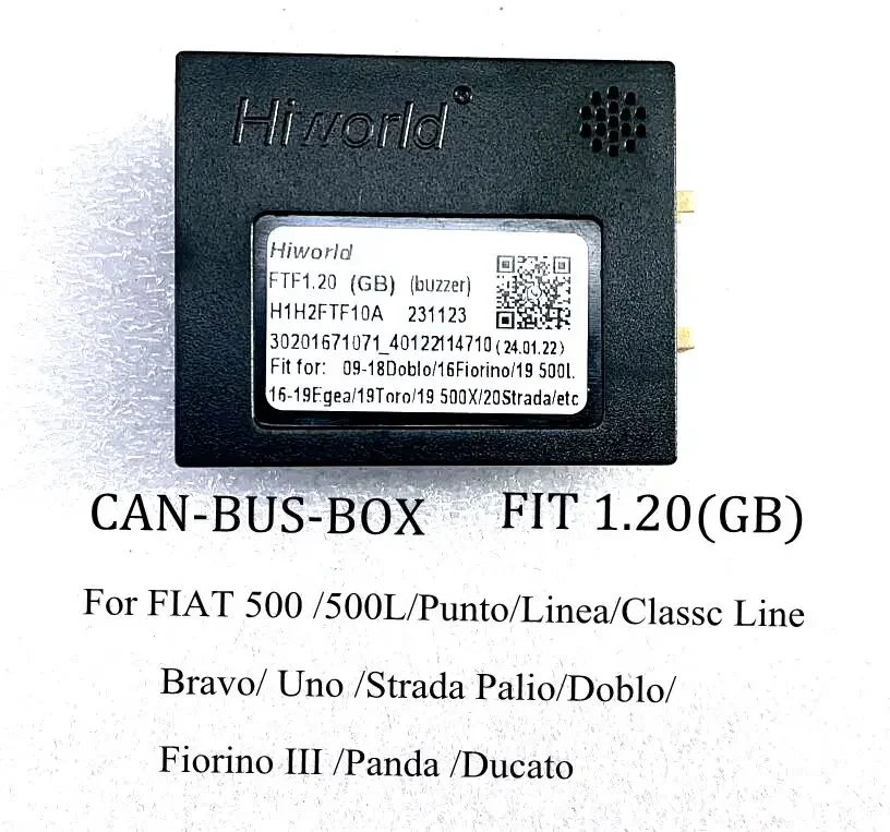 HW HiWorld CANBUS FT1.2 Wiring Harnss For Fiat 500L/Doblo Bravo PANDA UNO Punto Fiorino