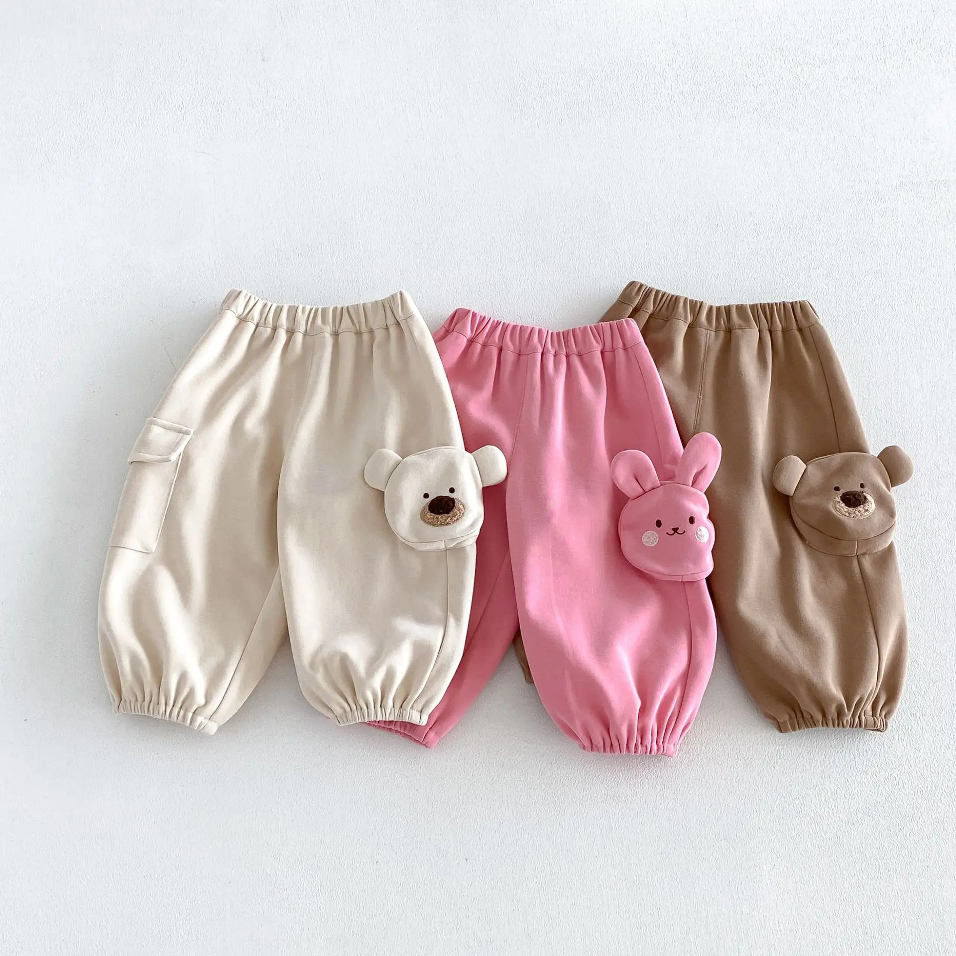 Girls Pants 2026 Spring and Autumn New Children's Clothing Korean Style Girl Baby Fashion Cute Bunch Mouth Knitted Pants
