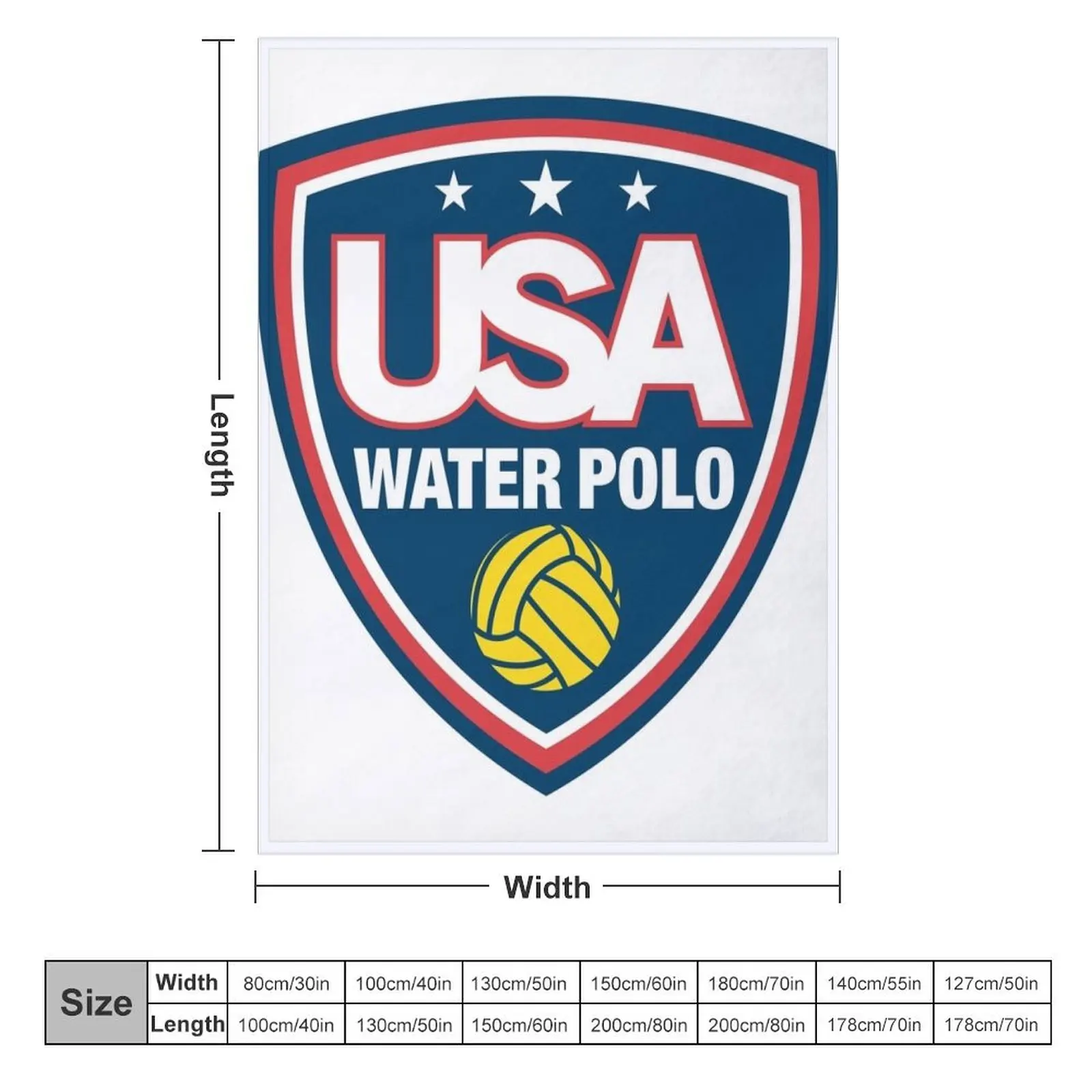 USA Water Polo Throw Blanket Decorative Sofas wednesday Multi-Purpose Blankets