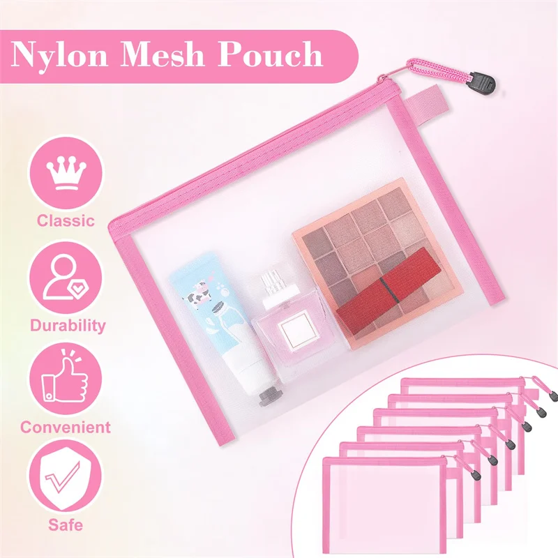 File Bag Mesh Zipper File Bag Moisture resistant Zipper Folder Toy Storage Bag Storage Tool Cosmetics Organization Bag