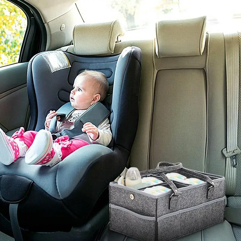 Mir de Rangement en Feutre pour Bébé, Sac à Couches pour Nourrisson avec Poignée, Caddy Proxy, Grande Poche, Electrolux