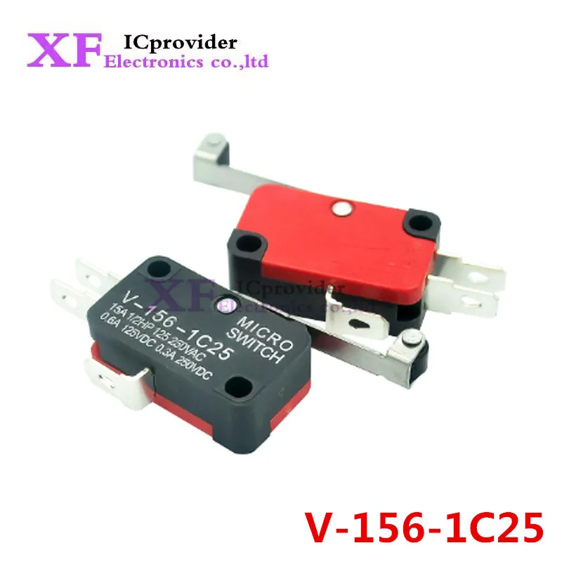 5-10pcs V-156-1C25 15A The micro switch, Push Button SPDT Momentary Snap Action Limit switch, travel switch ICprovider