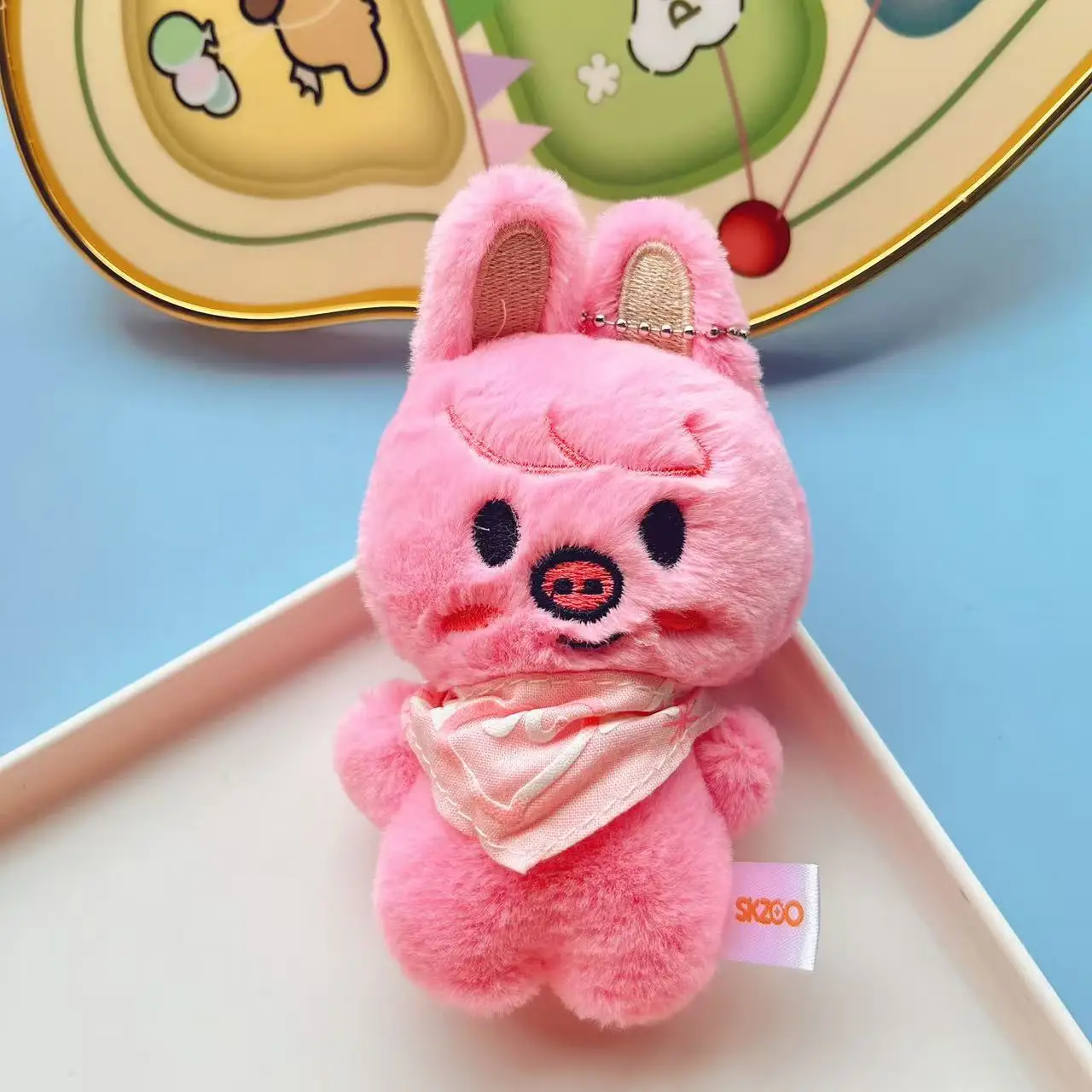 SKZ FM Field Week Mesmo lenço de água de 10 cm Stray Kids Chaveiro de pelúcia Boneca de Natal