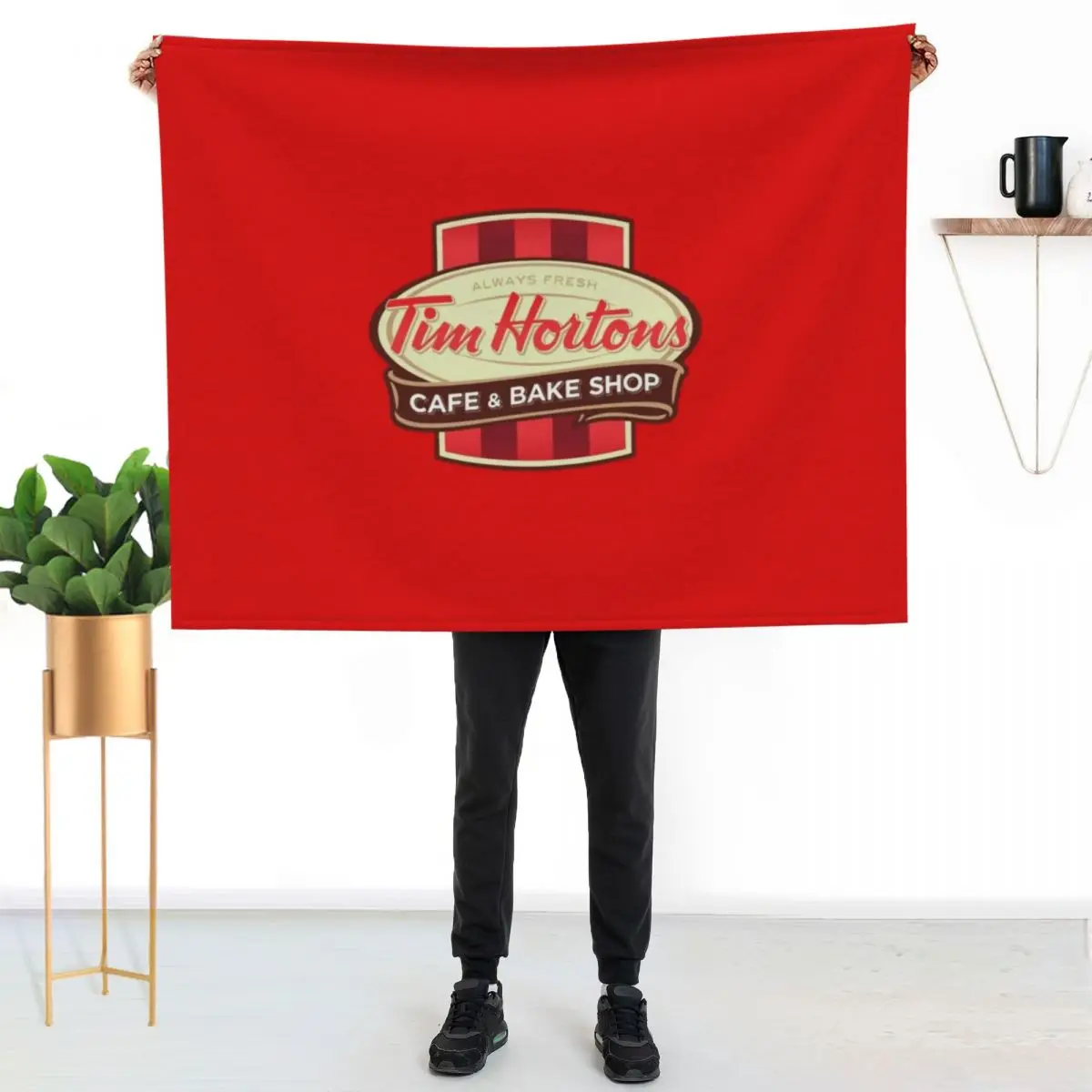 Tim Hortons Canadian Coffee Chain design Throw Blanket Soft Beds Plaid Bed for sofa decorative Decorative Beds Blankets