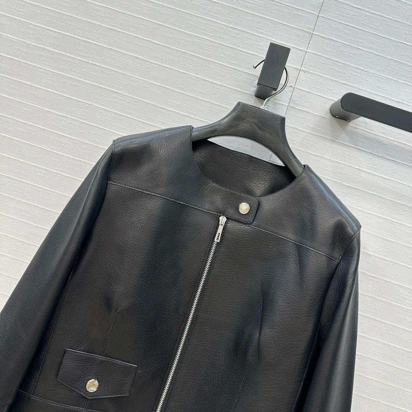 Vintage biker stijl kunstleer jas dames korte jas met ritssluiting motorjas mode bovenkleding